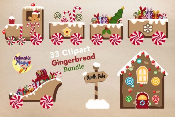 33 Clipart Gingerbread Christmas Train Illustrations Review