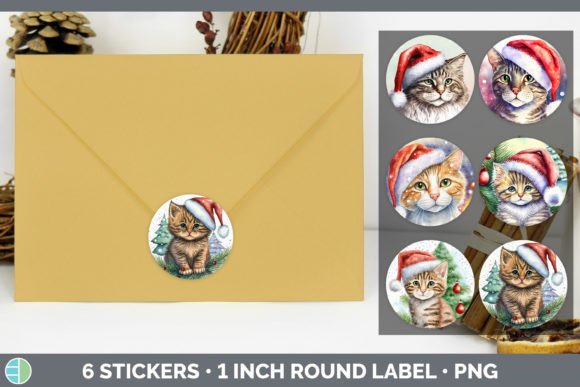 Cat Christmas Stickers: 1in Rou Illustrations Review