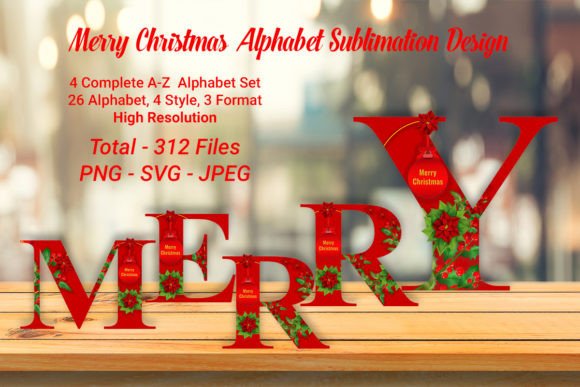 Christmas Alphabet Sublimation Design & Illustrations Review
