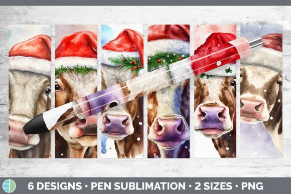 Christmas Cow Pen Wraps: Fresh Illustrations