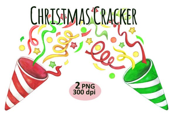 Christmas Cracker Clipart PNG Petard for Illustrations