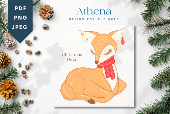 Christmas Deer Cute Baby Animal Illustrations Review