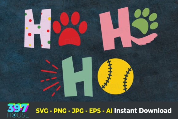 Christmas Dog Ho Ho Ho: Festive Illustrations for Brands