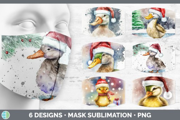 Christmas Duck Mask Bundle: Festive Illustrations