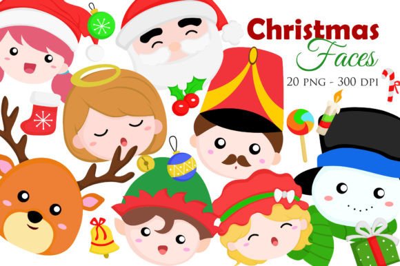 Christmas Faces Illustration Vector: A Designer's Review