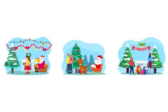 Christmas Fun Flat Bundle: Fresh Illustrations
