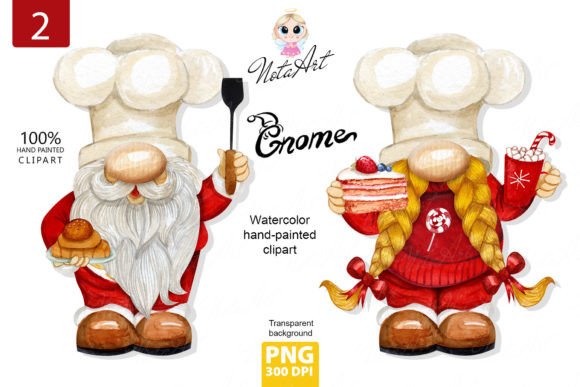 Christmas Gnomes in the Kitchen: Fresh Illustrations