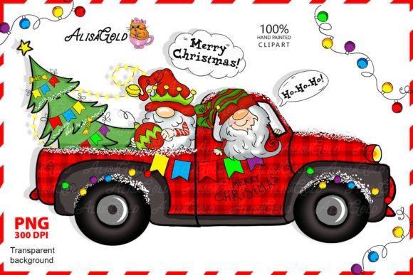 Christmas Gnomes & Trees: Festive Illustrations