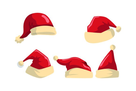 Christmas Hat Santa Illustrations for Crafters