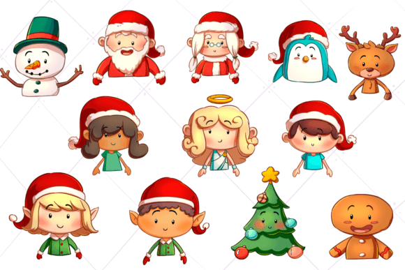 Christmas Page Toppers Clipart: Premium Illustrations