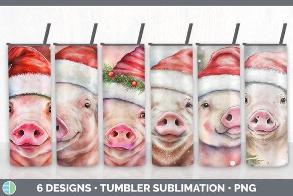 Christmas Pig Bundle: Cute Illustrations for Sellers