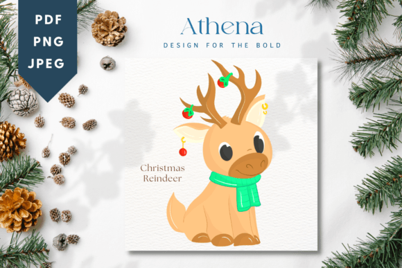 Christmas Reindeer Cute Baby Animal Illustrations Review