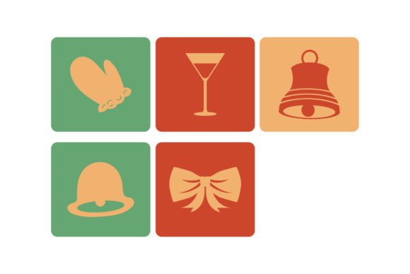 Christmas Retro Card: Vibrant Illustrations for Festive Blogs