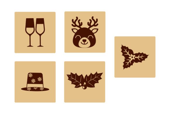 Christmas Retro Paper: Festive Illustrations for Blogs
