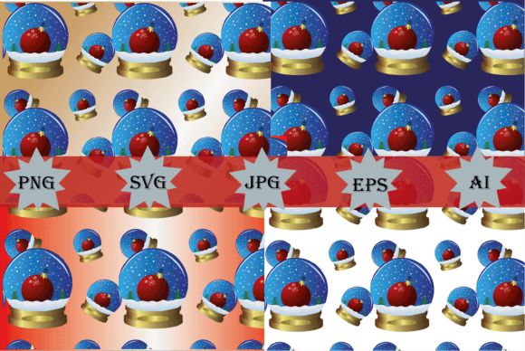 Christmas Snowglobe Pattern: Festive Illustrations