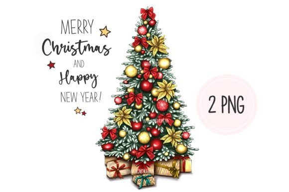 Christmas Tree & New Year Clipart: Premium Illustrations