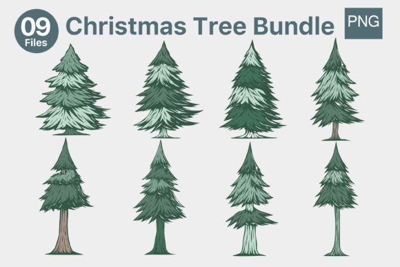 Christmas Tree PNG Bundle Pine Tree Review