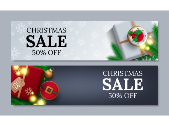 Christmas Vector Banner Design for Illustrations
