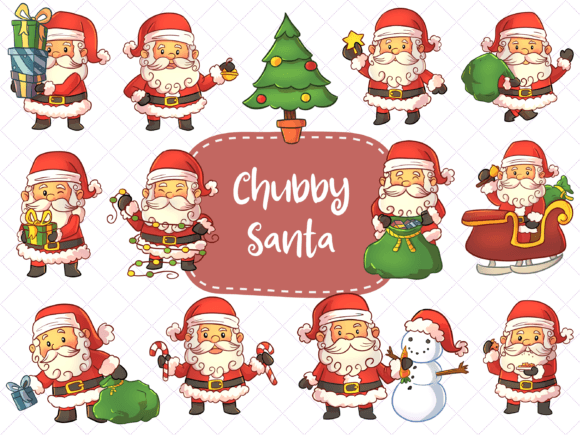 Chubby Santa Christmas Clip Art: A Designer's Review