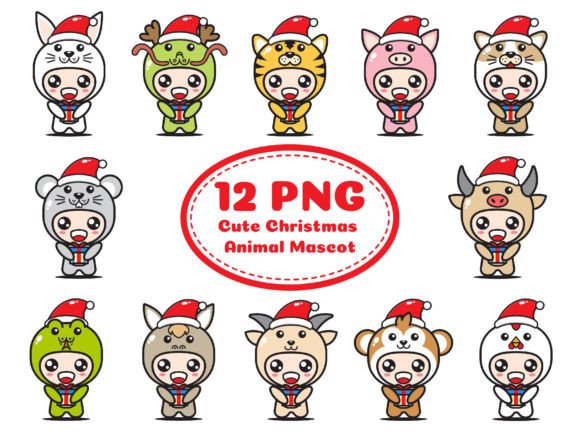 Cute Christmas Animal Mascot: Holiday Illustrations Review