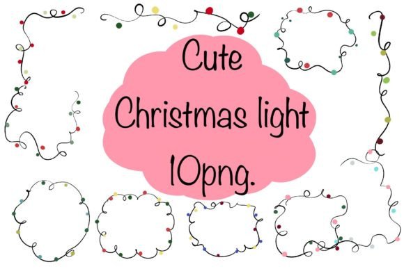 Cute Christmas Light Png: Festive Illustrations