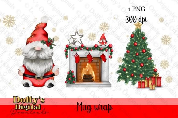 Gnome for Christmas Santa Mug Wrap: Festive Illustrations Review