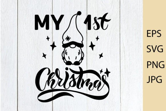 My First Christmas Gnome SVG: Festive Illustrations
