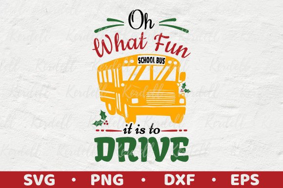 Oh What Fun: School Bus Driver Christmas Illustrations