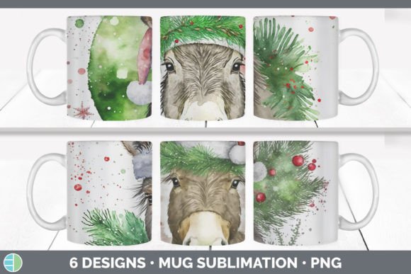 Review: Christmas Donkey Mug Sublimation Coffe Illustrations