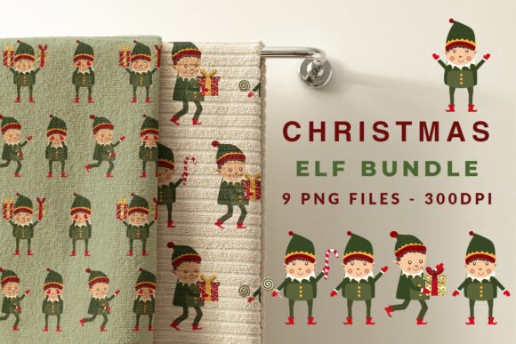 Review: Christmas Elf on Santa Workshop Clipart for Embroidery