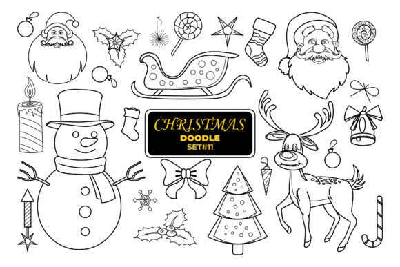 Review: Christmas Hand Drawn Doodle Set-11 Illustrations