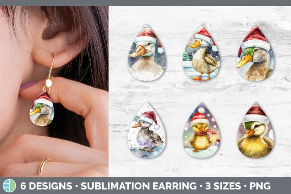 Reviewing the Christmas Duck Teardrop Earring Sublim Design