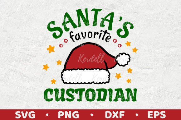 Santa's Favorite Custodian Christmas: Festive Illustrations