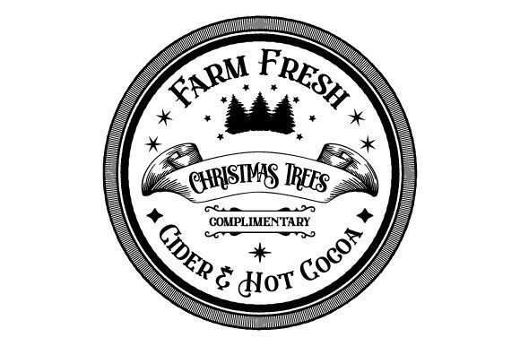 Vintage Farm Fresh Trees EPS: Premium Illustrations